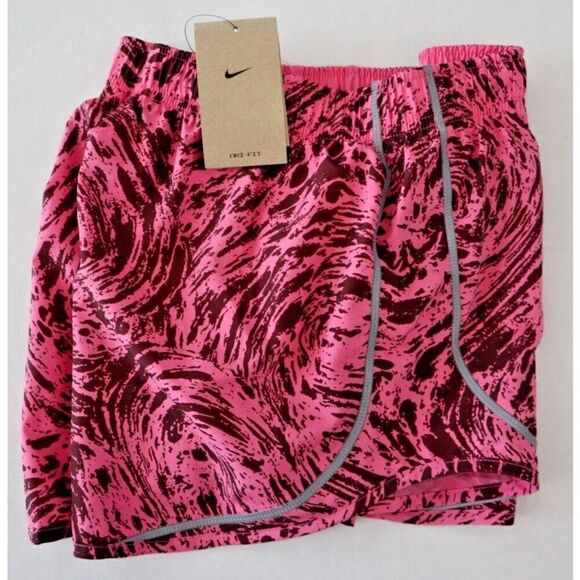 Nike DQ6673-684 Women's Sz M Pink/Maroon Dri-FIT Icon Clash Tempo Running Shorts - Picture 6 of 8
